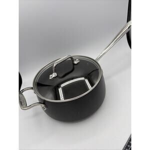 All-Clad HA1 Hard Anodized Nonstick 3.5QT 3.3L Sauce Soup Pan Pot with Lid